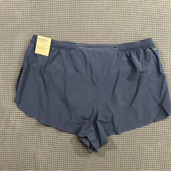 Nike Dri Fit ADV 2 Inch Running Shorts Mens XL Navy Blue Orange Swoosh - Picture 7 of 8